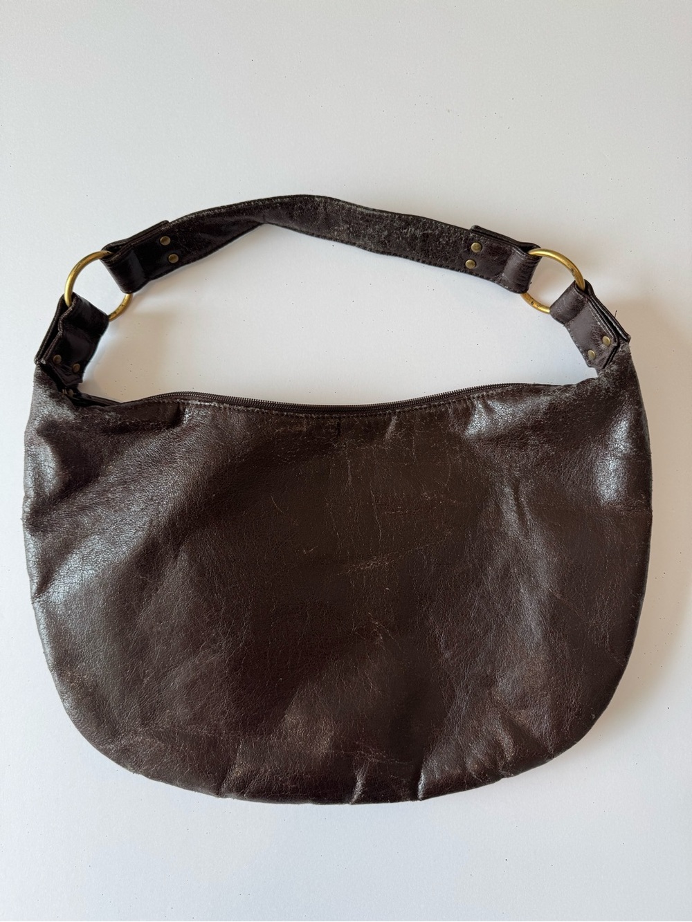 XOXO Dark Brown Shoulder Bag with Feather Accent - Picture 3 of 7